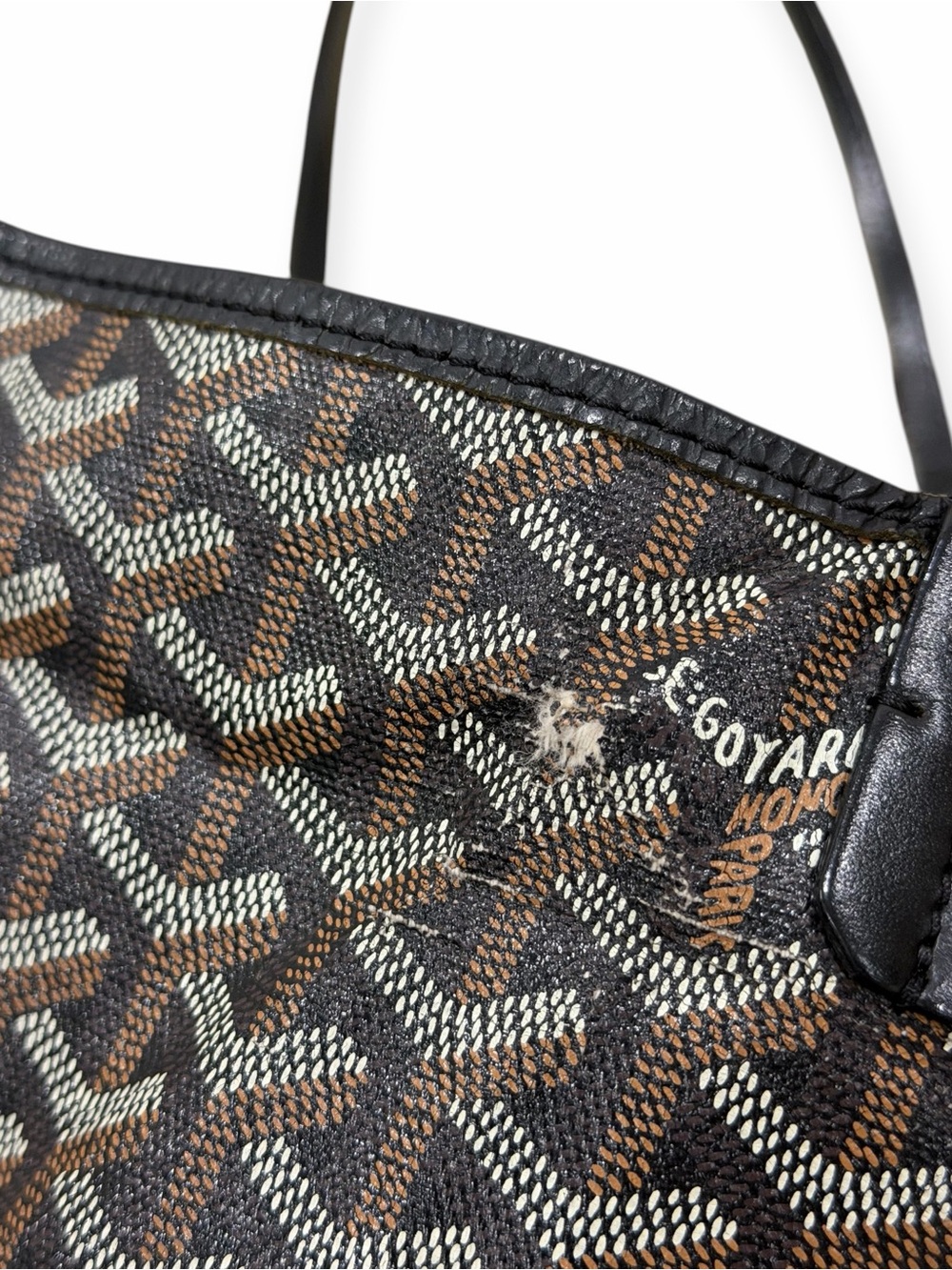 Goyard Saint Louis Tote PM – Black/Brown Goyardine Canvas - Picture 8 of 16